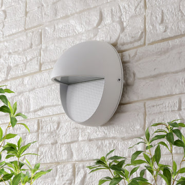 Orbe 6.25" Outdoor Metal/Glass Integrated LED Wall Sconce